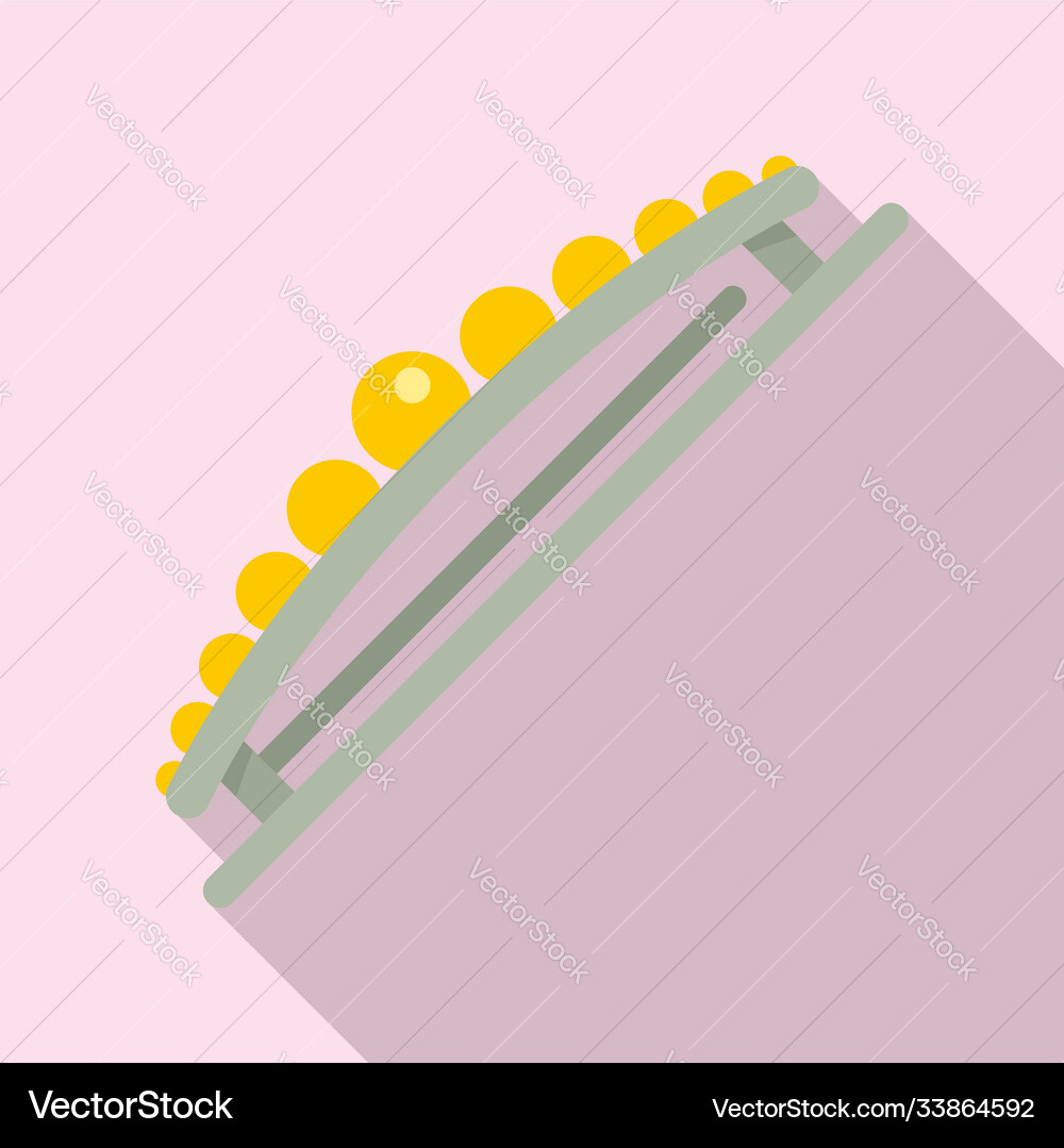 Mädchen Barrette Ikone flach Stil Mädchen Barrette Ikone flach Stil vektorbild