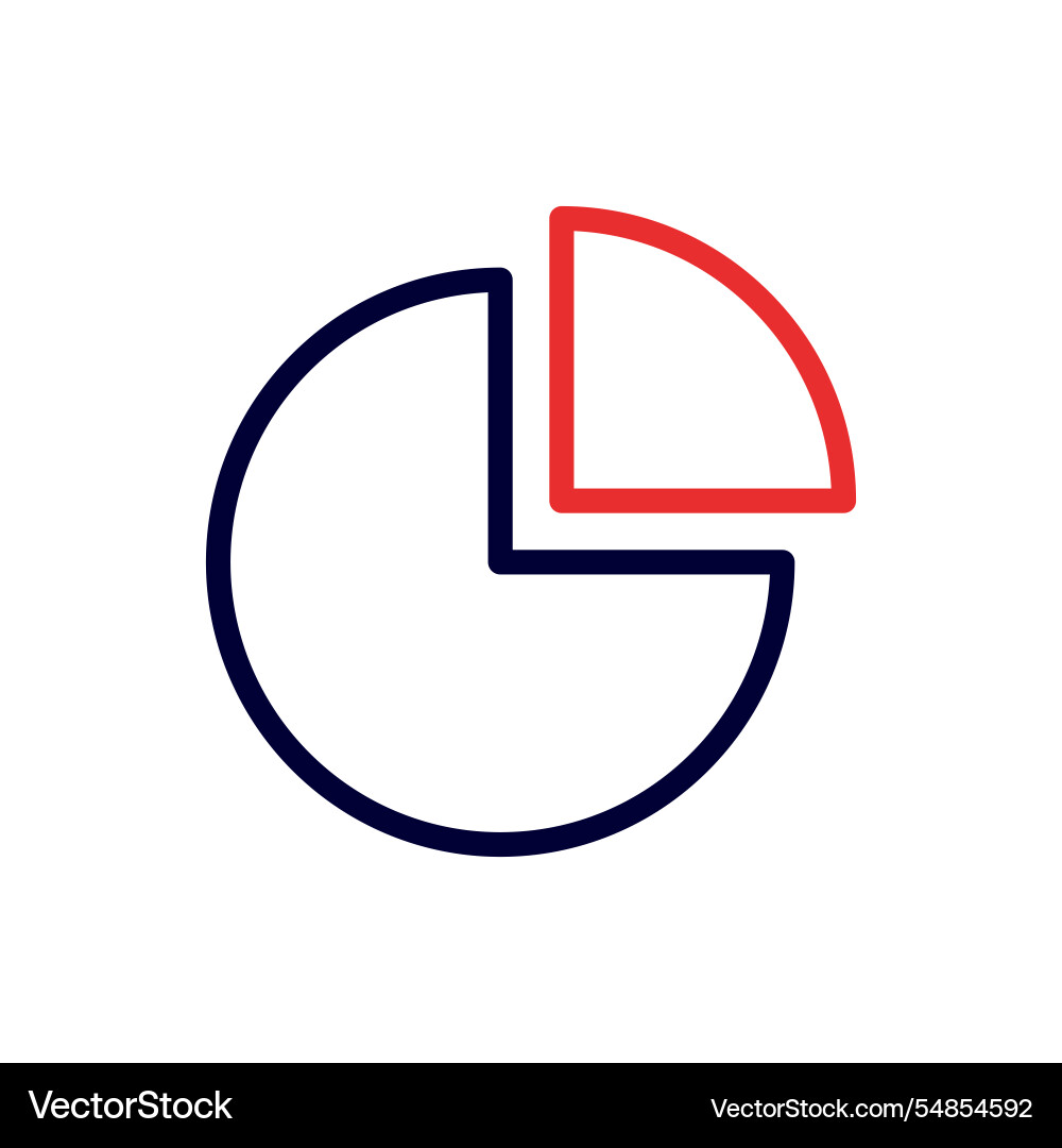 Pie chart icon concept of data visualization vector image