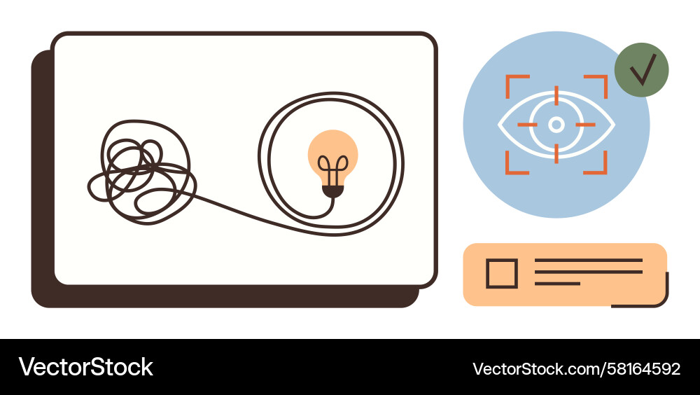 Problem-solving journey from chaos to innovation Problem-solving journey from chaos to innovation Vector Image
