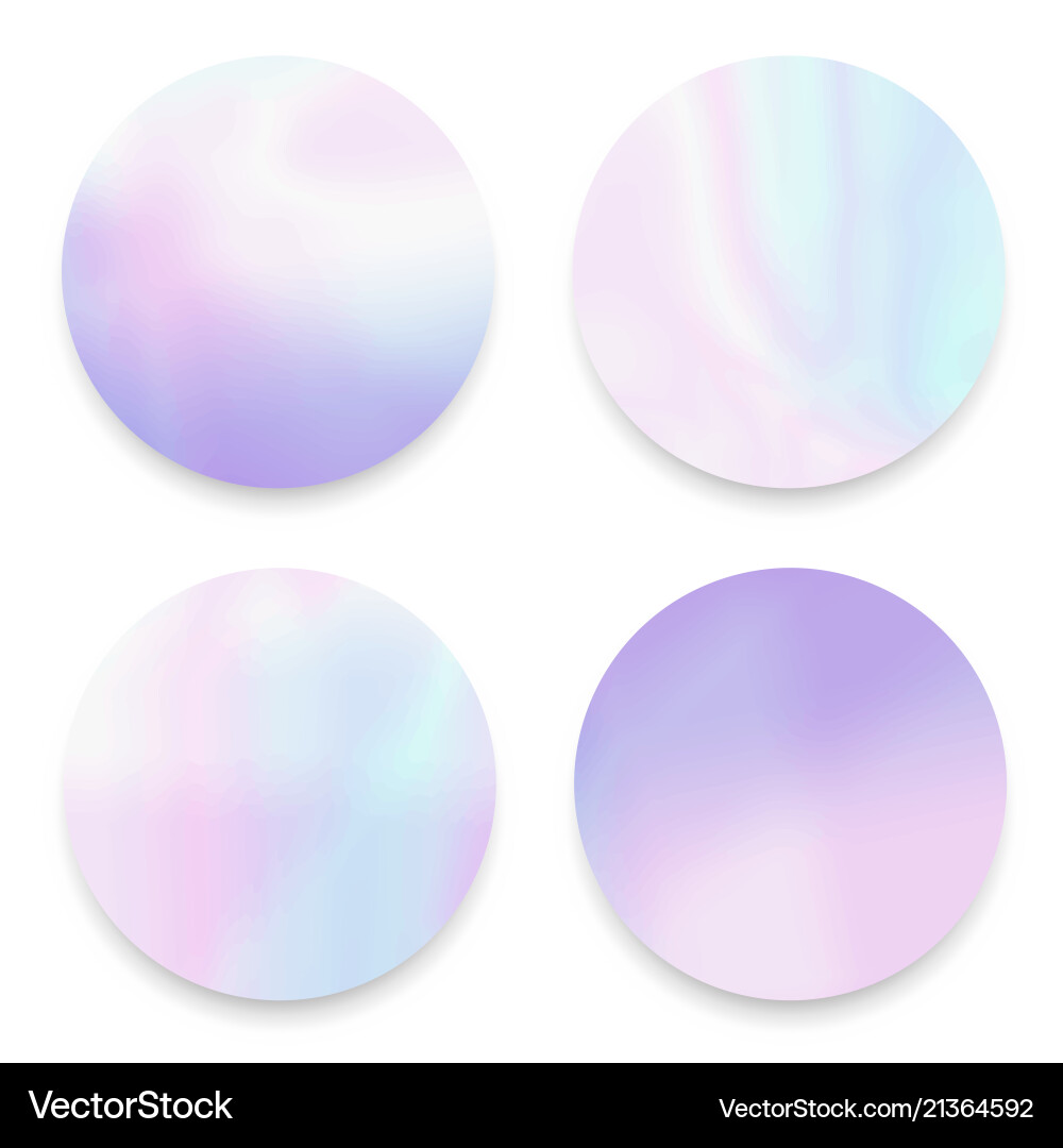 Soft fluid holographicgradient round frames set Soft fluid holographicgradient round frames set Vector Image