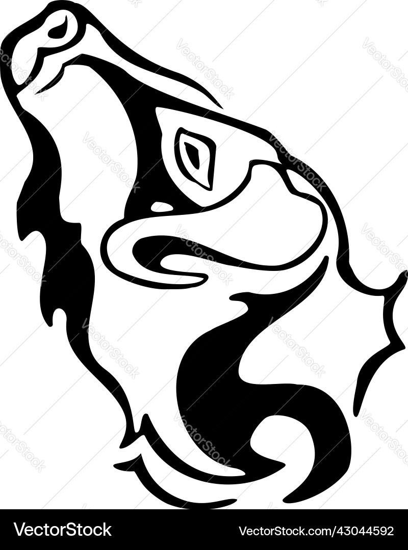 Stylized Bull Silhouette Vector Image