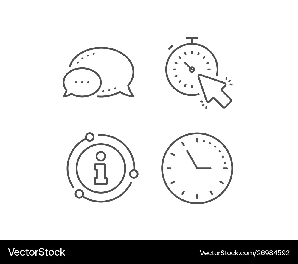 Timer line icon time or clock sign Vector Image