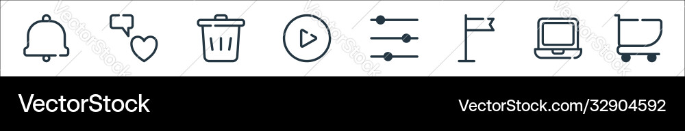 Ui master line icons linear set quality Ui master line icons linear set quality vector image