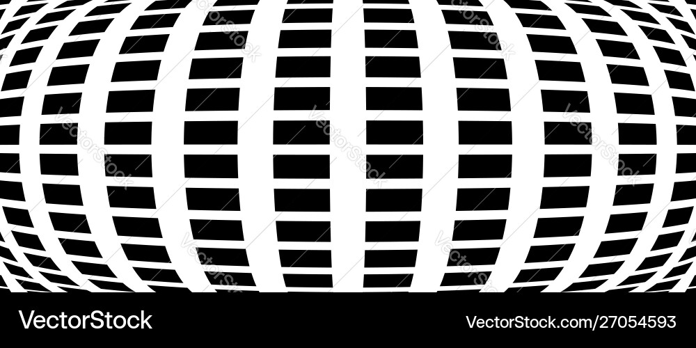 3d circular burst convex globe sphere orb distort Vector Image