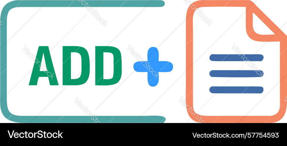 Add new document icon for creating and expanding vector image