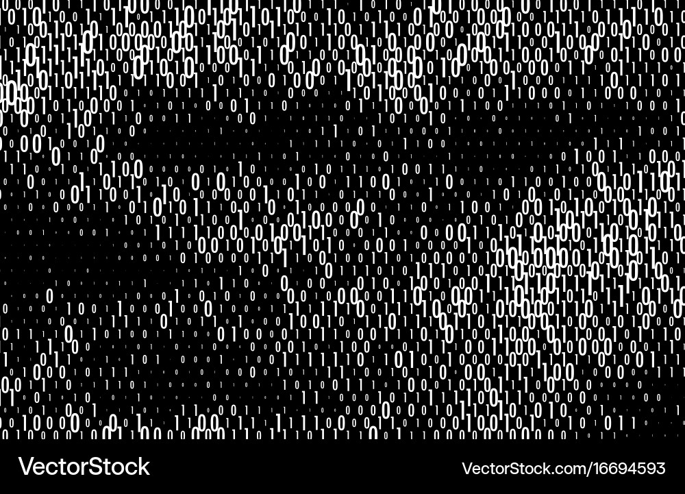 Binary Code Halftone Vector Image