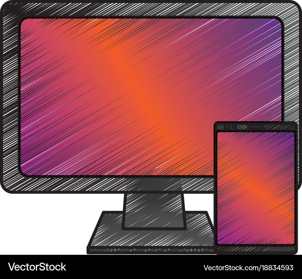 Computer monitor icon image vector image