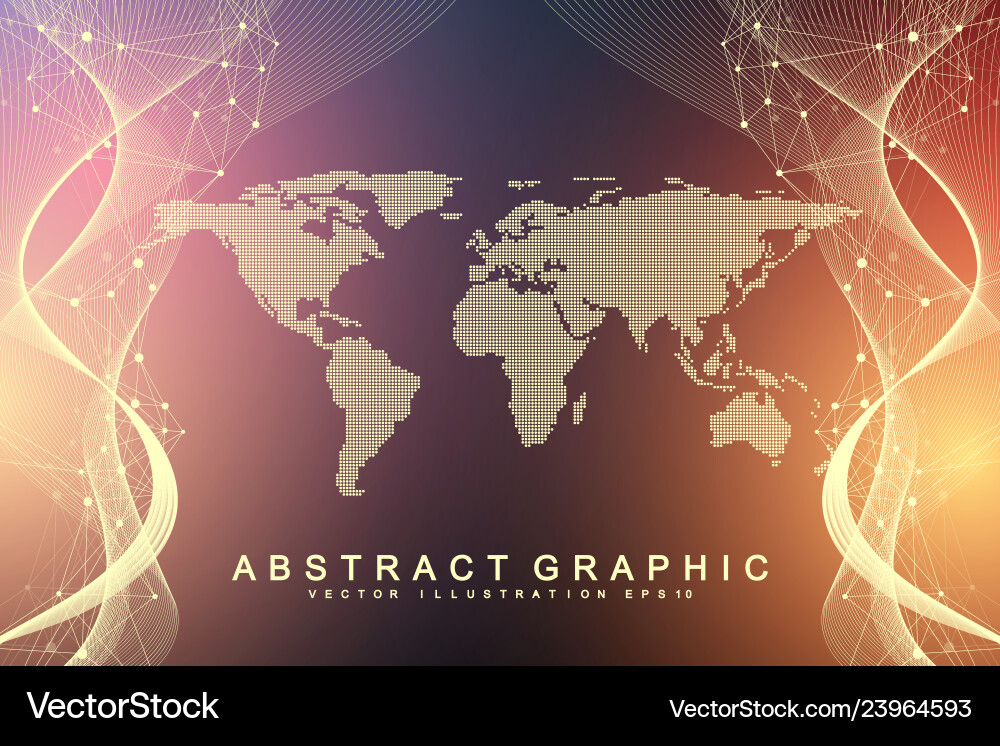 Connected Network Abstract Background Vector Image