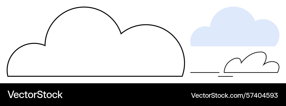 Different sizes of clouds representing growth Different sizes of clouds representing growth vector image