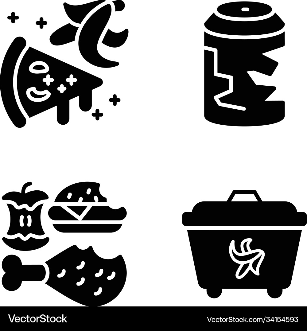 Garbage collection icons Vector Image