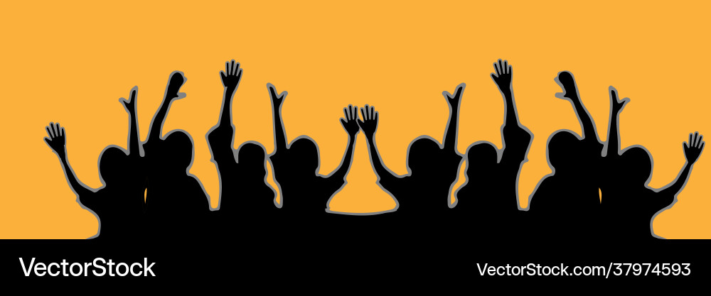 Hands up isolated on background vector image