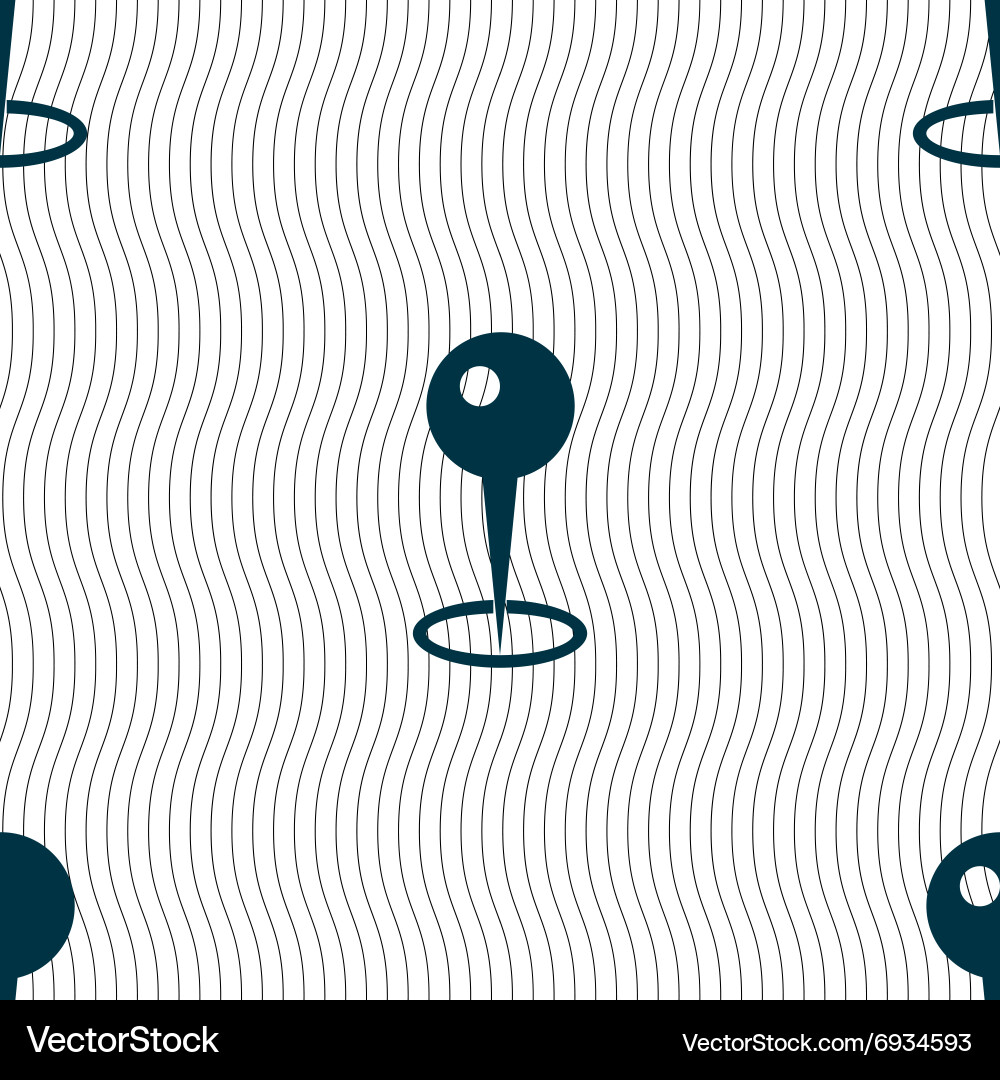 Map pointer icon sign seamless pattern vector image