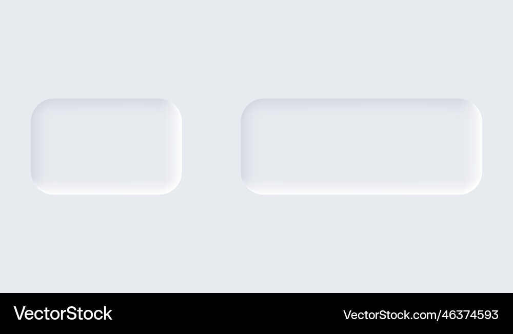 Neumorphic buttons simple trendy design elements Neumorphic buttons simple trendy design elements vector image