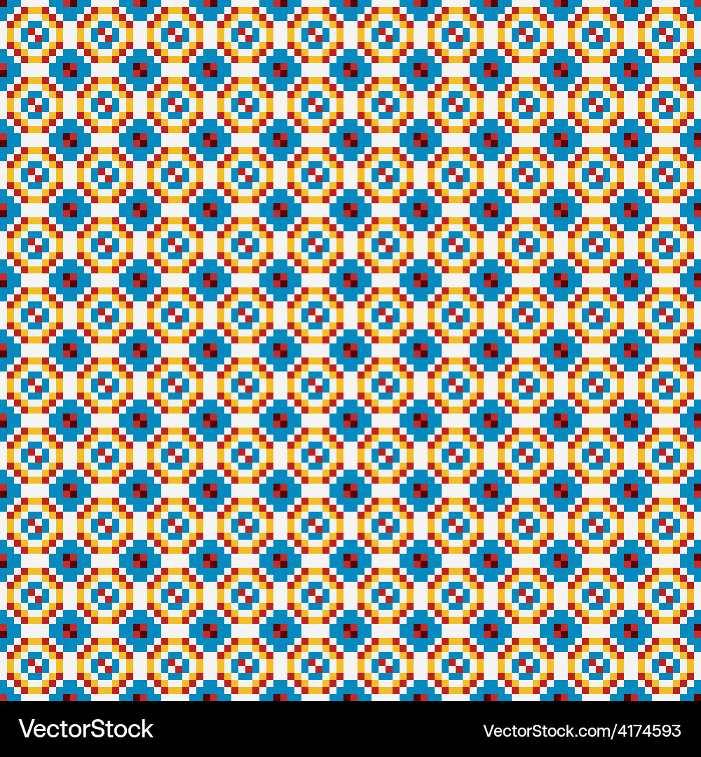 Old school game style tiled background vector image