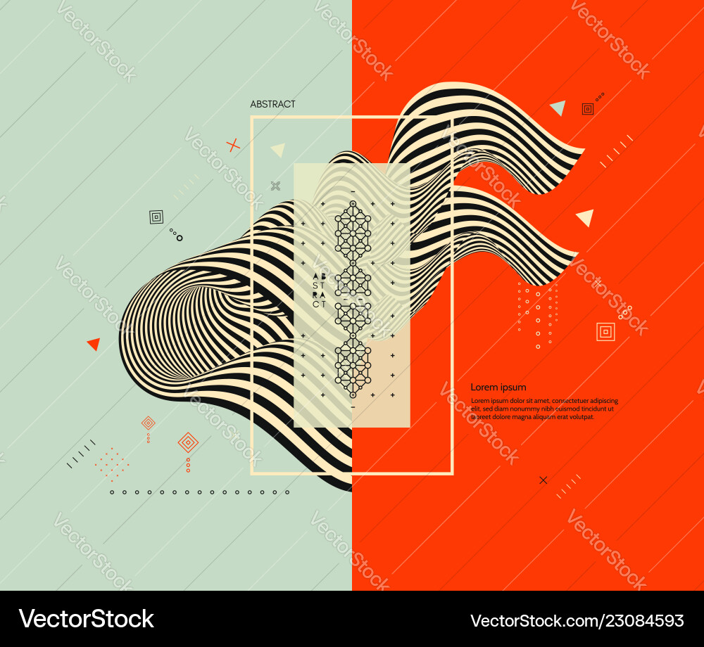 Pattern with optical abstract 3d geometrical Pattern with optical abstract 3d geometrical vector image