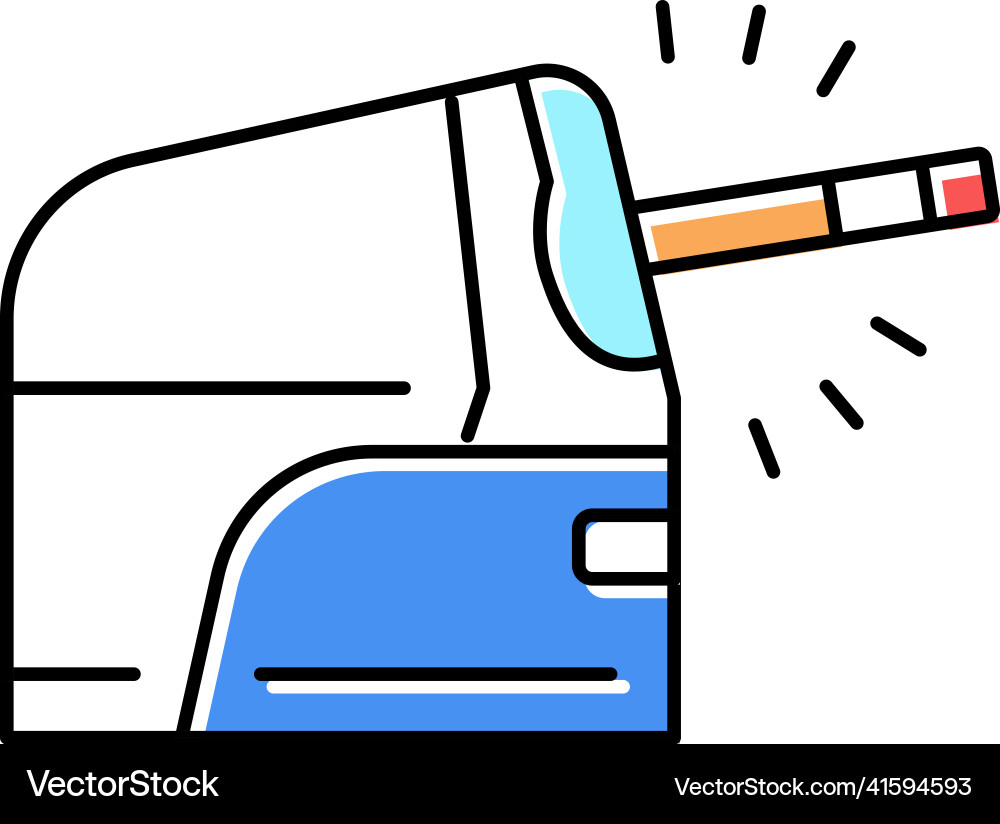Pencil sharpener automatically color icon Pencil sharpener automatically color icon Vector Image