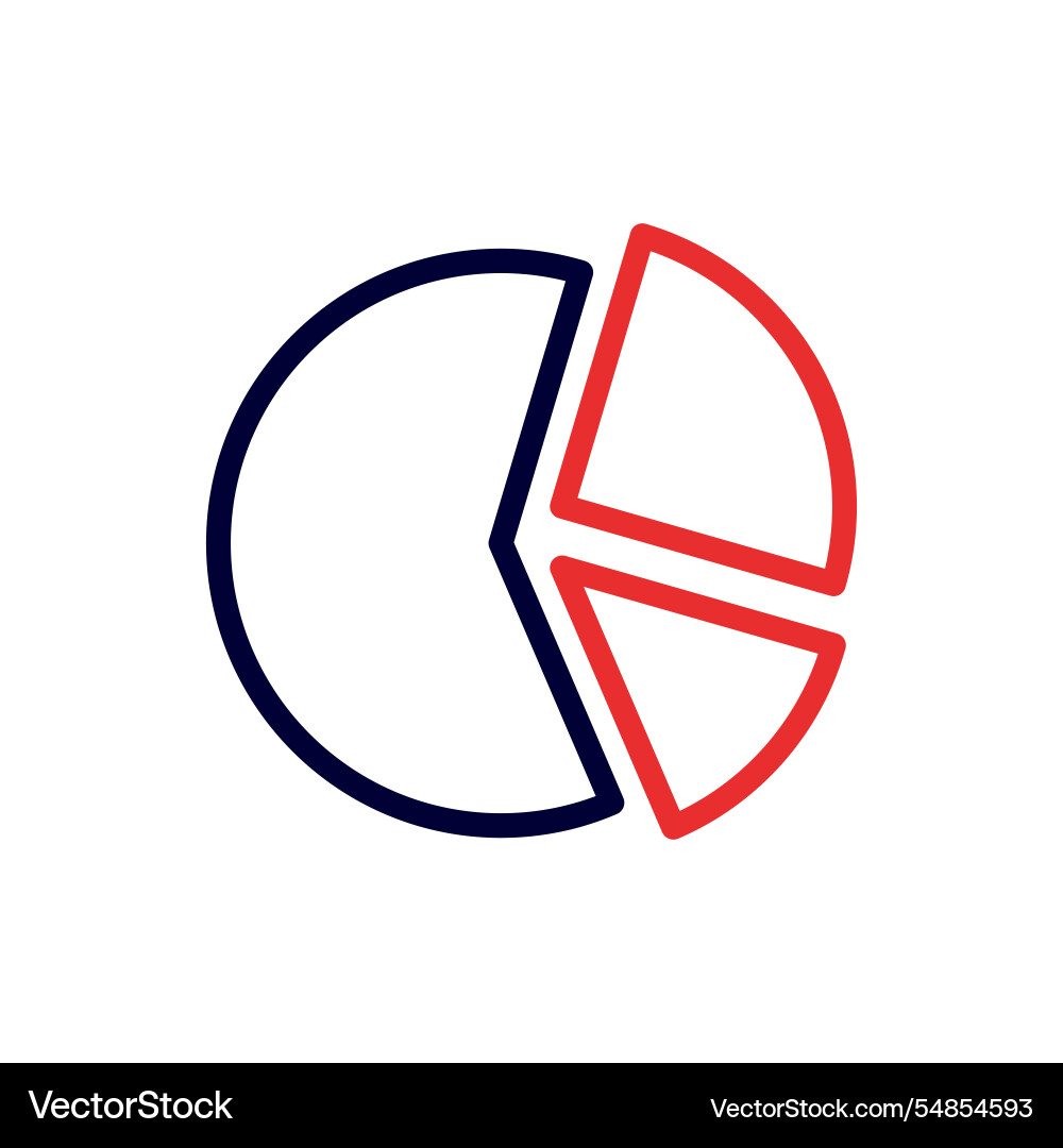Pie chart graphic design concept of data vector image