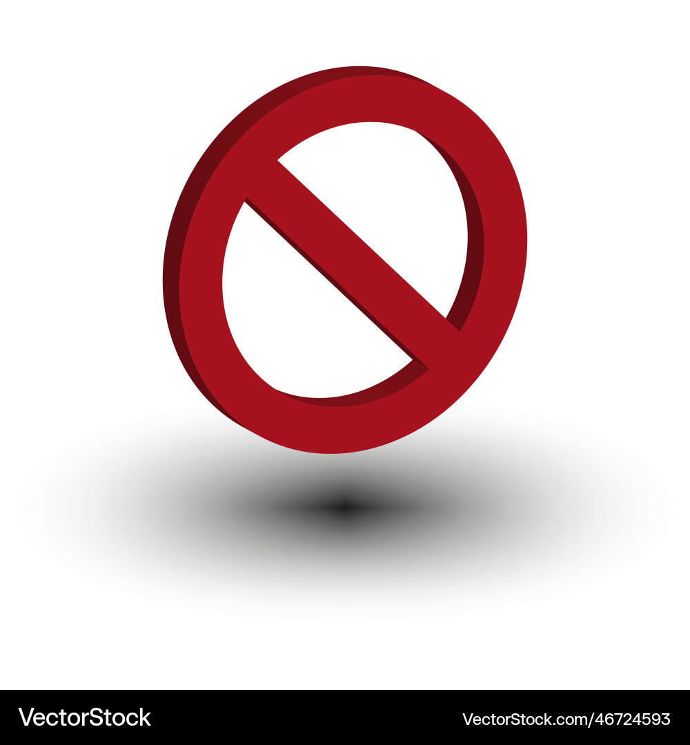 Red three dimensional sign stop for game design Red three dimensional sign stop for game design vector image