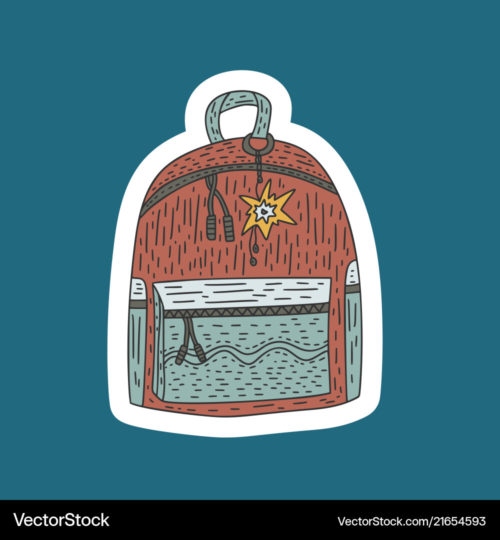 Schultasche doodle Schultasche doodle vektorbild