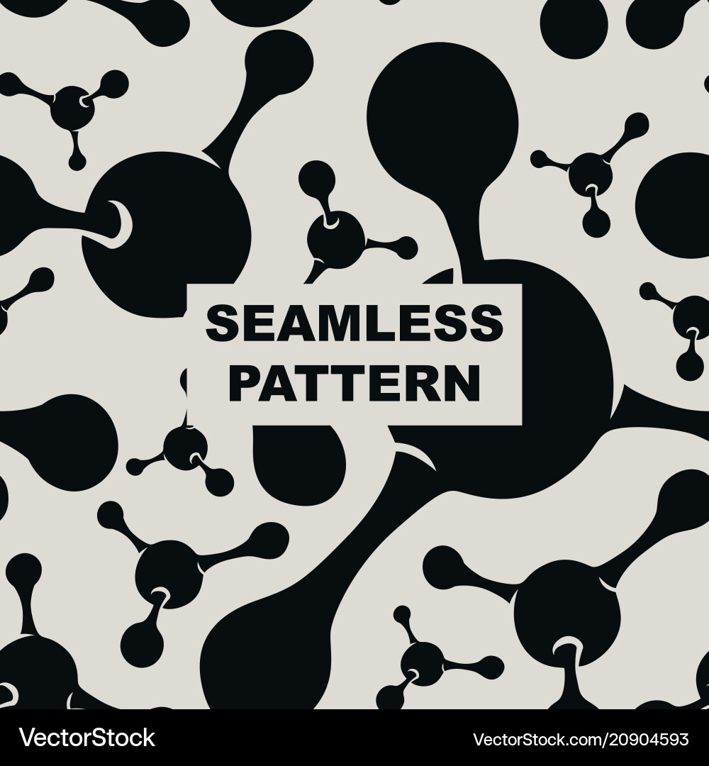 Seamless pattern molecule background repeat vector image