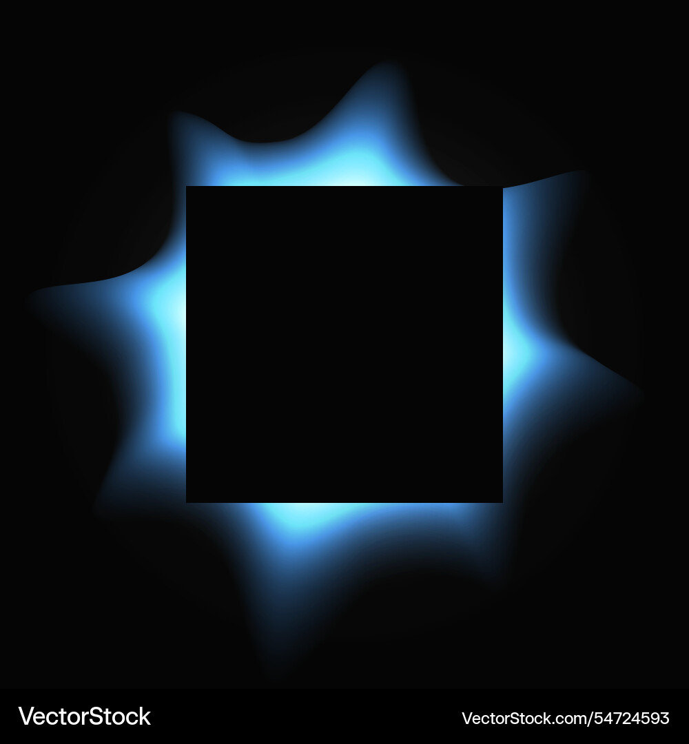 Square illuminate light frame with color gradient Square illuminate light frame with color gradient vector image