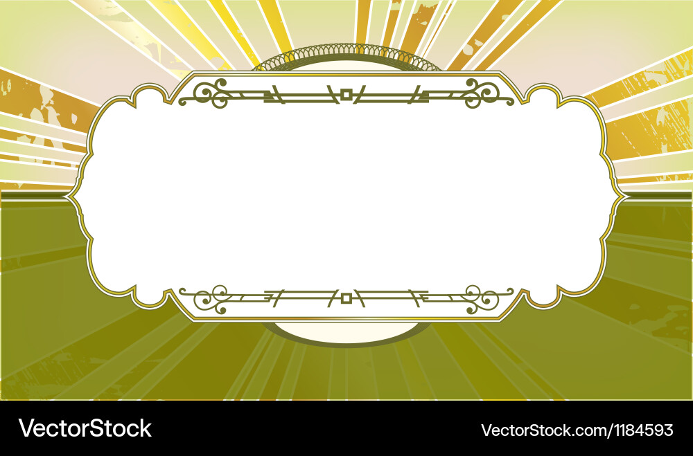 Style frame with the rays in background Vector Image