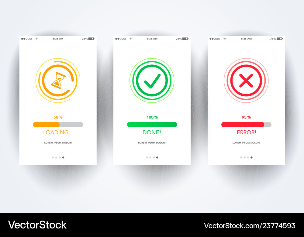 Success & Error Icons - UI Kit vector image
