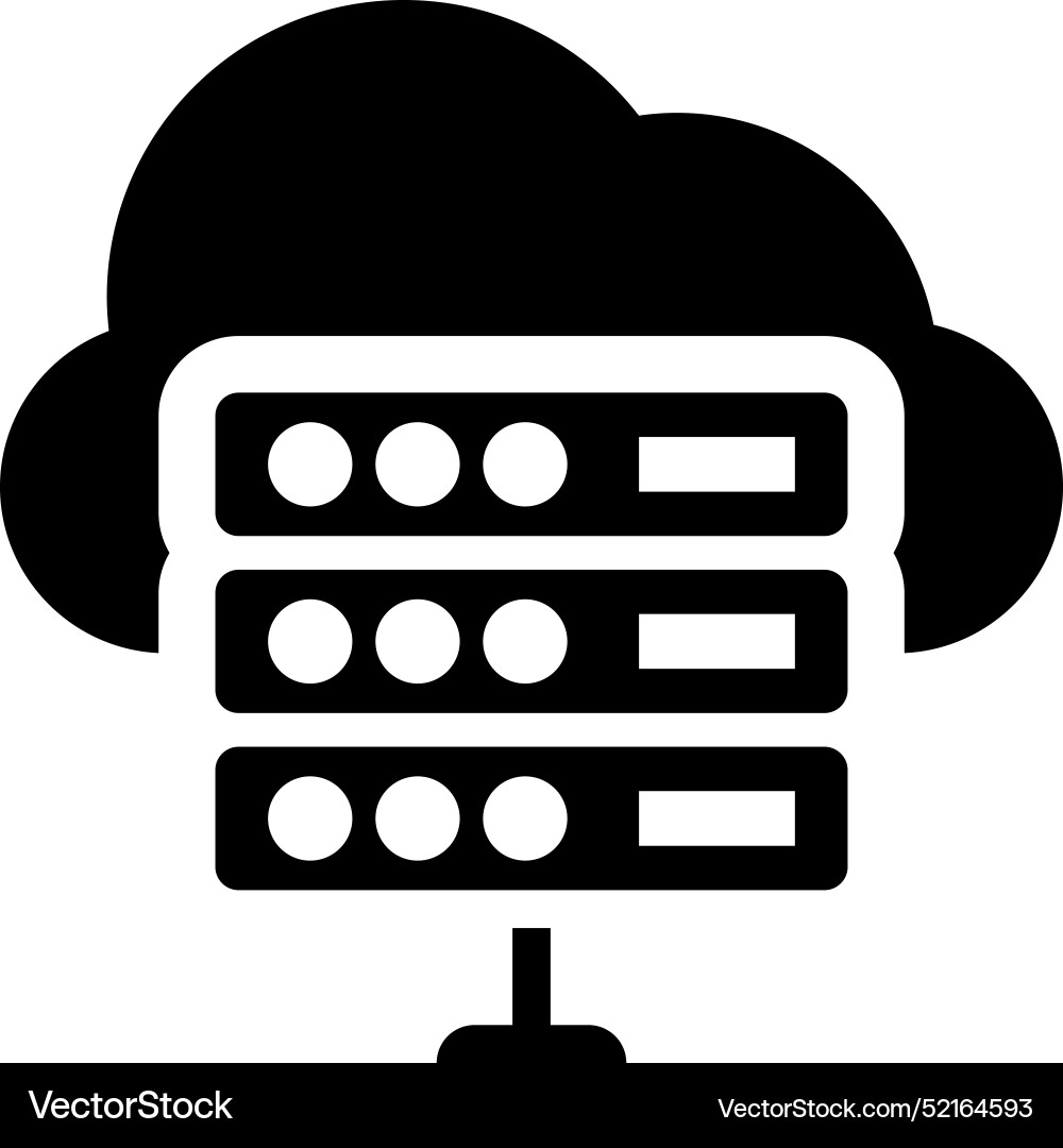 Web hosting icon vector image