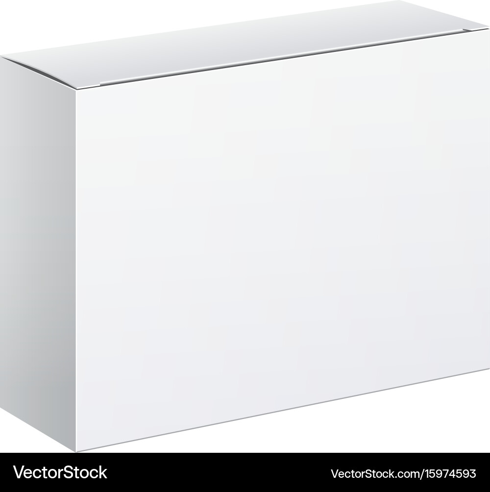 White package carton box for software Royalty Free Vector
