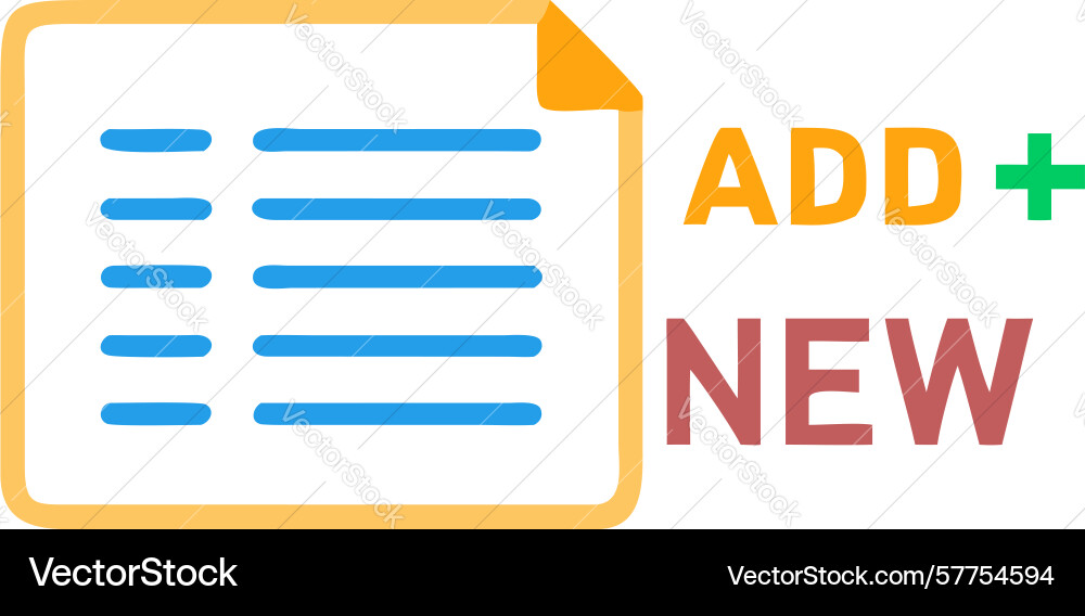 Add new file document for content creation and vector image