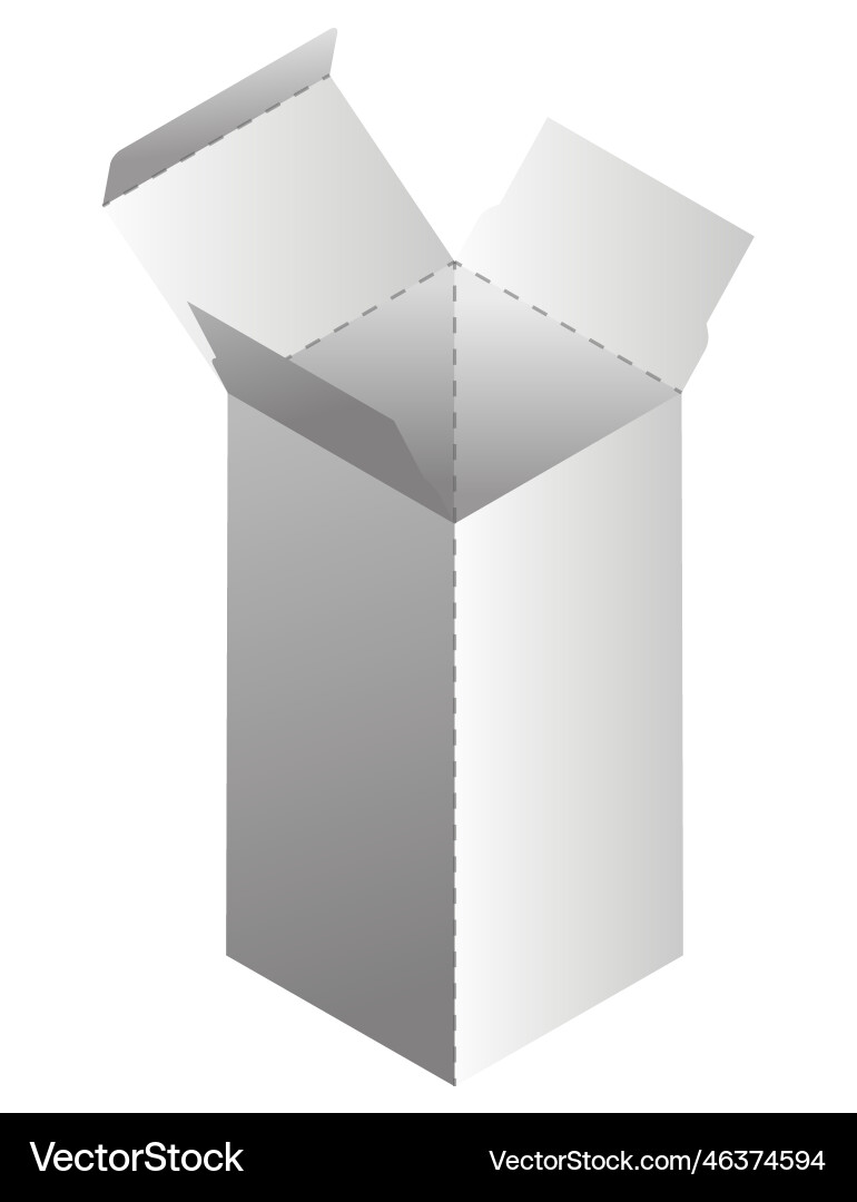 Box model package template layout for new design Box model package template layout for new design vector image