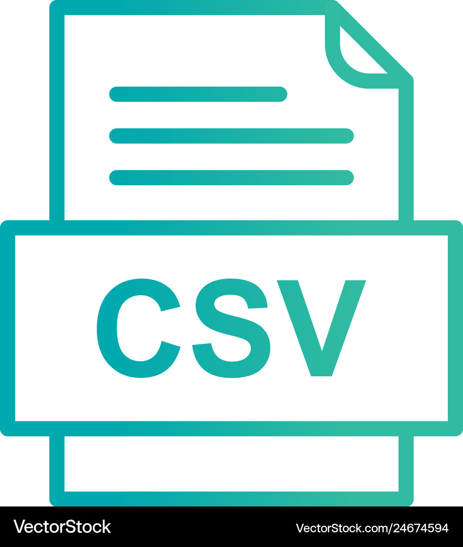 Csv file document icon vector image