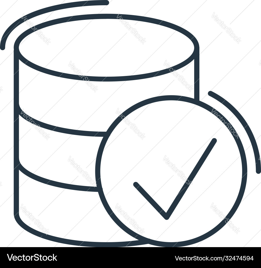 Database icon isolated on white background Database icon isolated on white background vector image