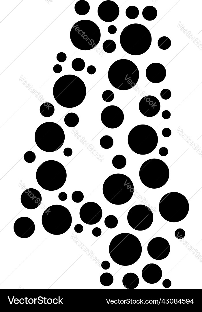 Dots dotted numbers digits characters vector image