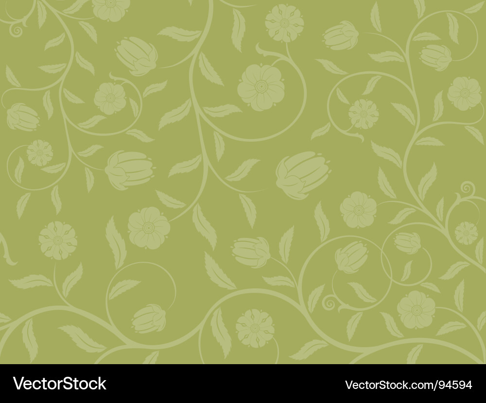 Elegant Floral Scroll Pattern vector image
