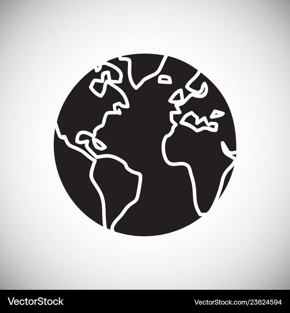 Globe icon on white background for graphic and web Globe icon on white background for graphic and web vector image