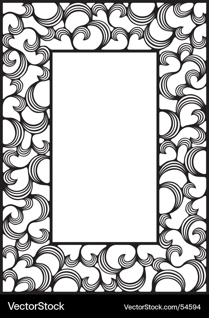 Intricate Curl Frame vector image