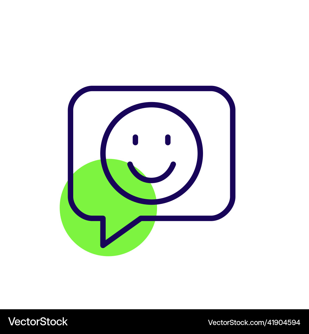 Message with happy emoji pixel perfect editable Message with happy emoji pixel perfect editable vector image