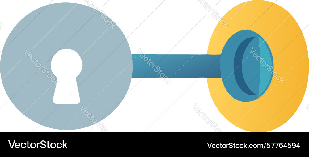 Modern key keyhole security icon design Vector Image