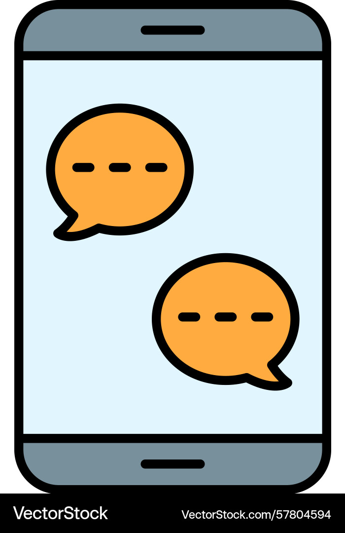 Onglyph chat line filled icon Vector Image