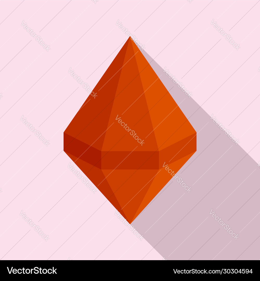 Ruby icon flat style Ruby icon flat style vector image