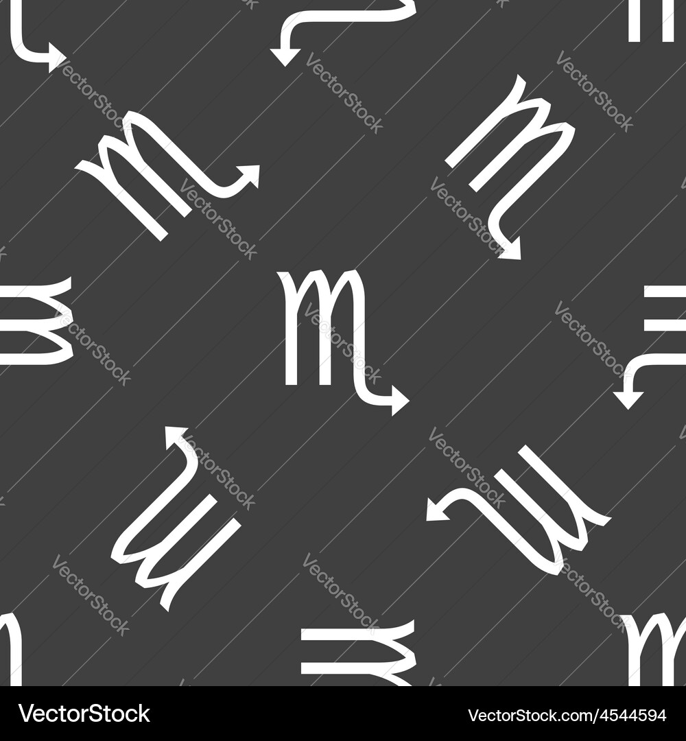 Scorpio symbol pattern vector image