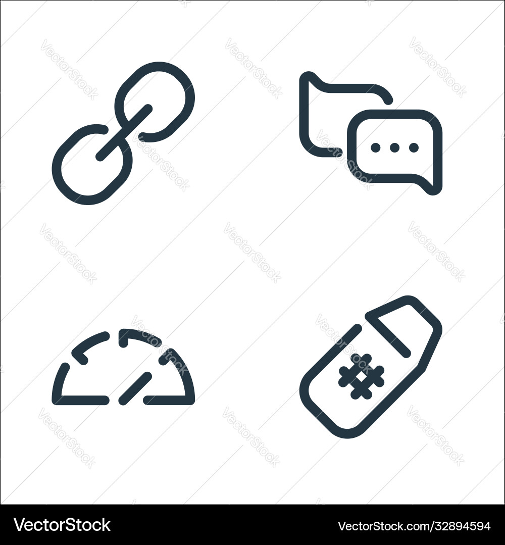 Seo line icons linear set quality Seo line icons linear set quality vector image