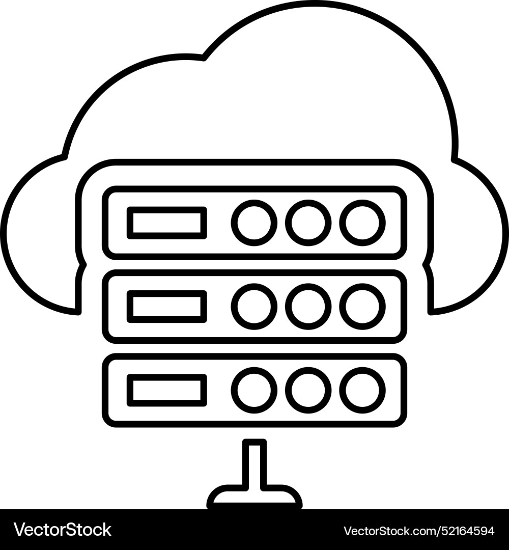 Web hosting icon outline vector image