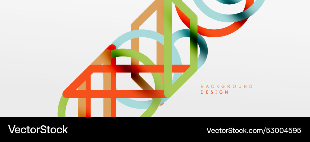 Abstract background - colorful circle lines Abstract background - colorful circle lines Vector Image