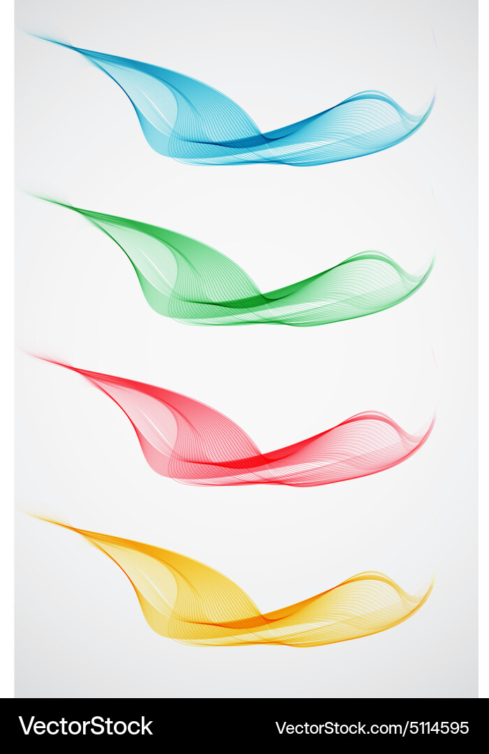 Abstract Color Wave Patterns vector image