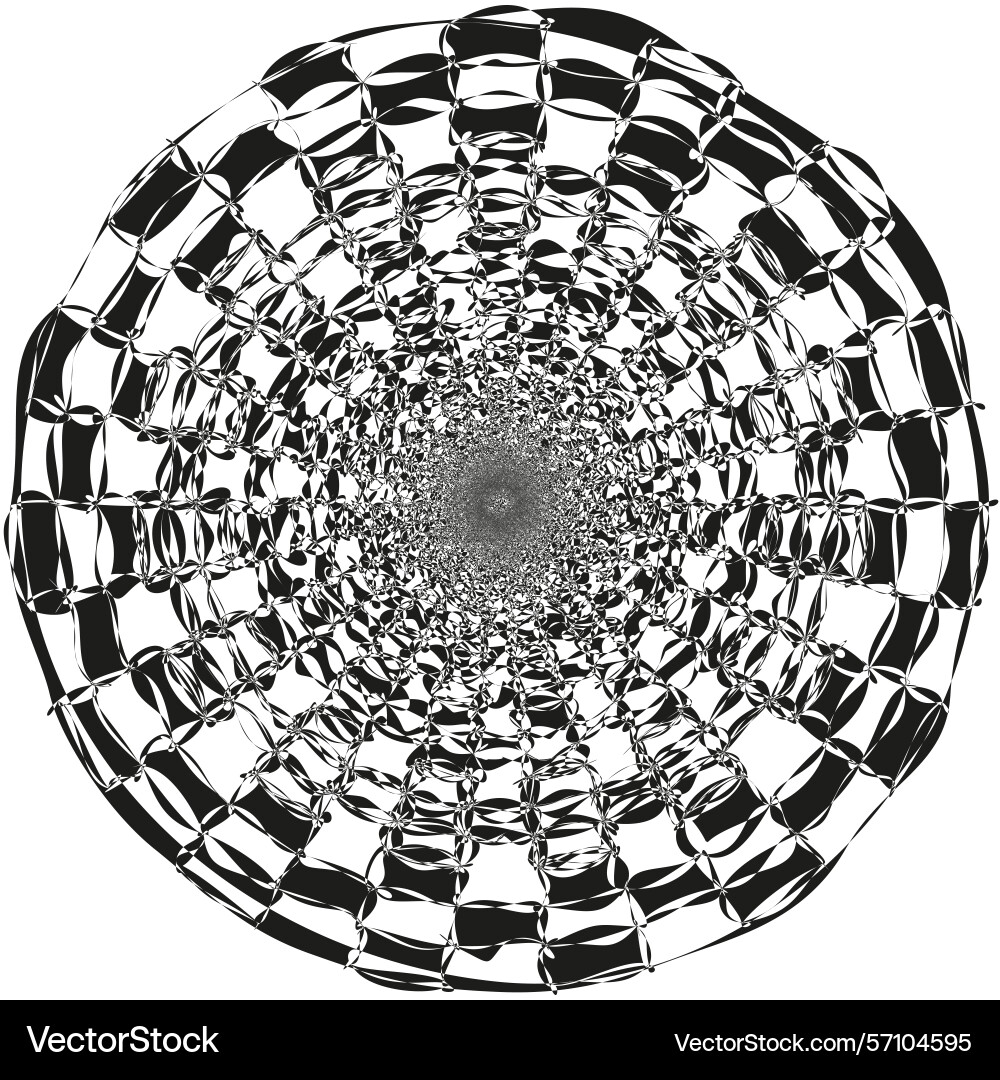 Abstract vortex design circular shape black swirl Abstract vortex design circular shape black swirl vector image