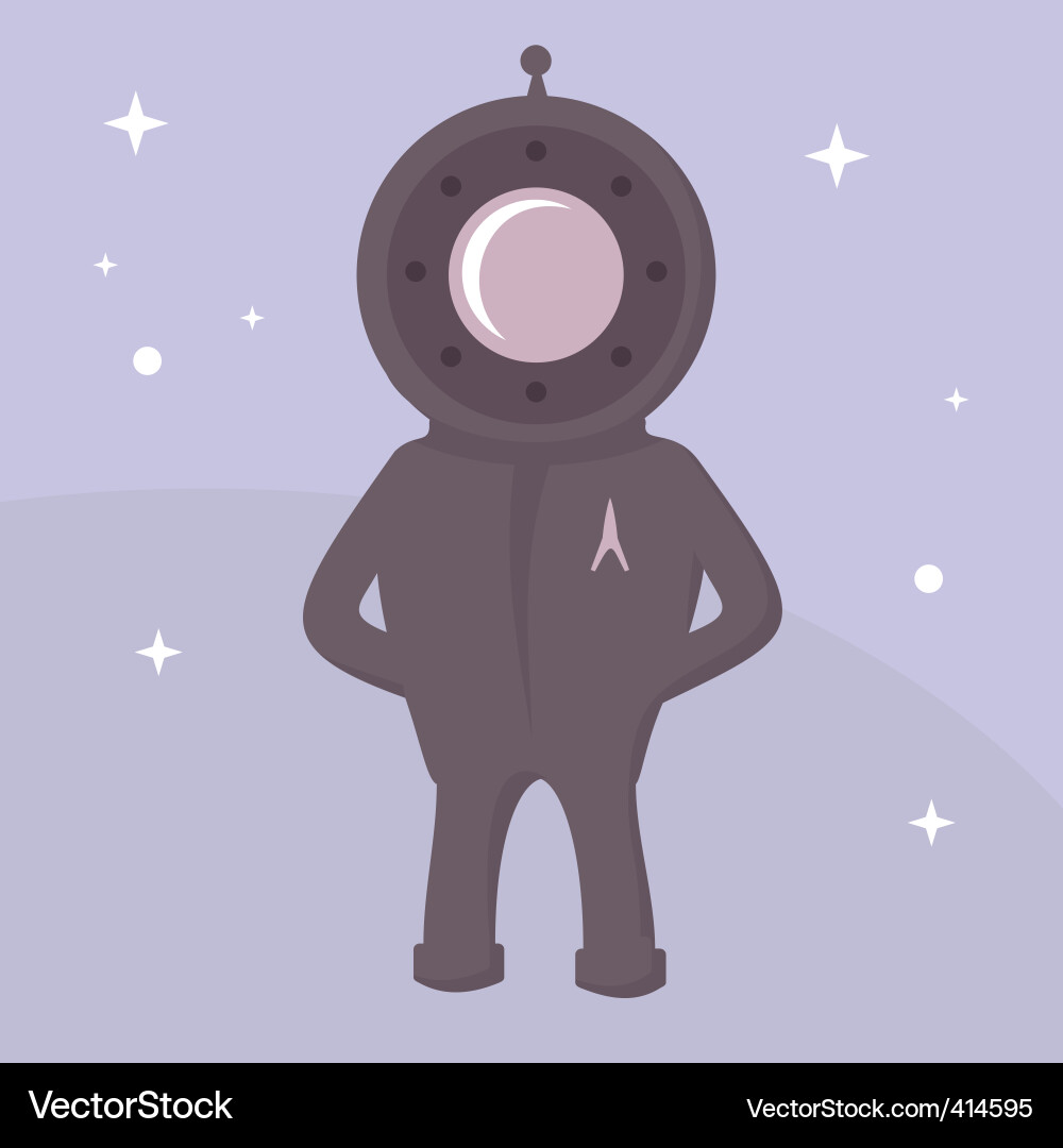 Astronaut in Spacesuit Vector Image