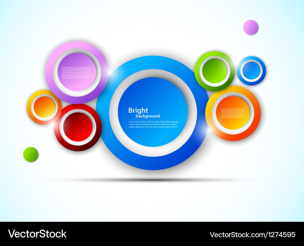 Background with colorful circles vector image