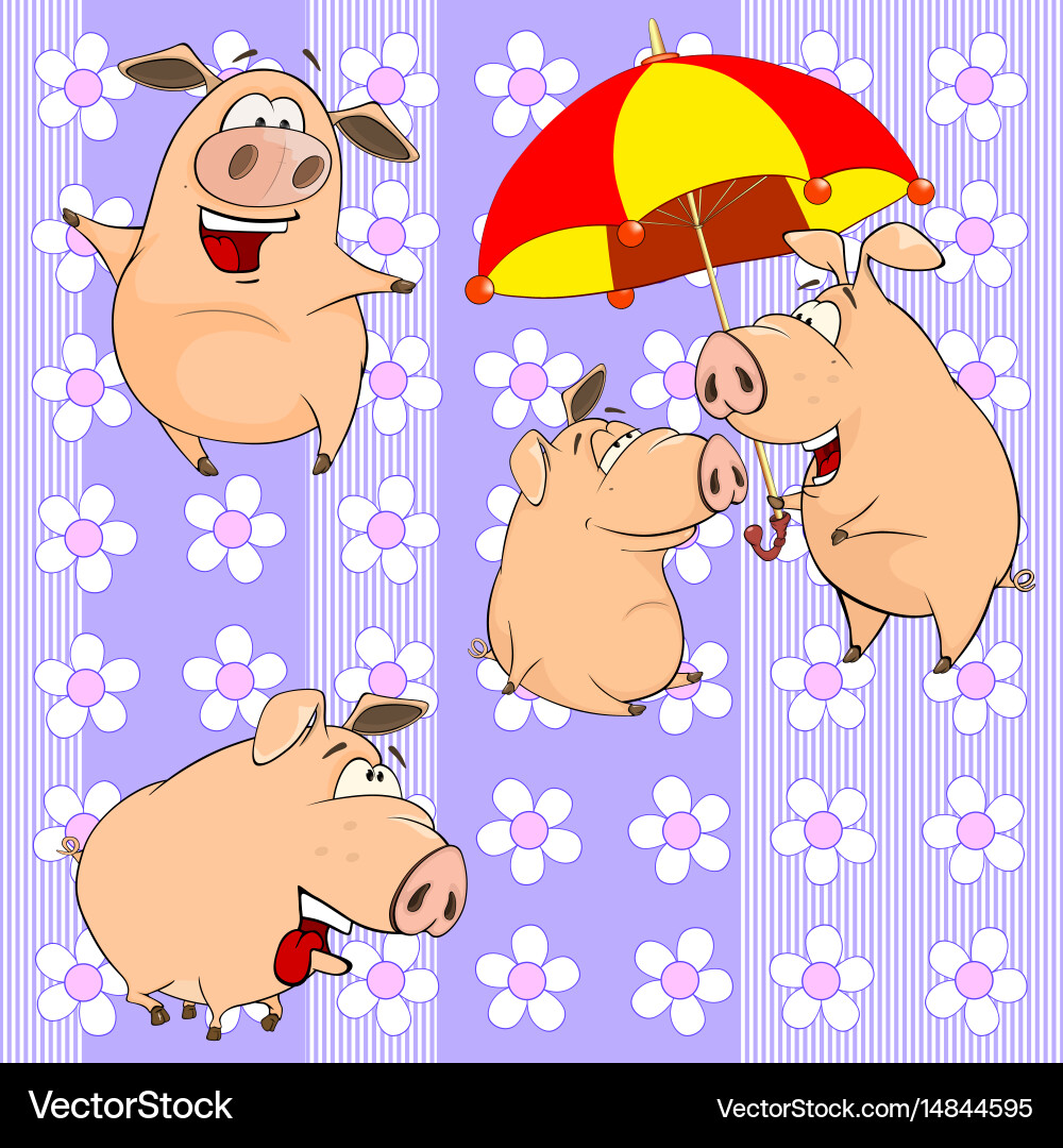 Background with pigs seamless pattern Vector Image